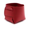 Cesta de Armazenamento Dobrável de Couro Criativa Cesta de Armazenamento de Mesa Doméstica para Diversos Porta-Lápis Estudantis Caixa de Armazenamento para Cosméticos Armazenamento