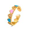 Anillo de amor hueco simple europeo y americano ins temperamento de moda para mujer diseño nicho geométrico anillo de dedo en forma de corazón al por mayor