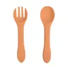 Tenedor Cuchara de Silicona para Niños Grado Alimenticio Artefacto de Alimentación para Entrenamiento de Bebés Blanda Sin Dientes Tenedor Cuchara Suplementaria para Comida de Bebé