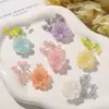 Flor de resina con cuentas de purpurina fresca y dulce para verano, accesorio para el cabello y pendientes lindos tridimensionales intrincados DIY
