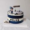 Decoraciones para Pastel de Cumpleaños de Coche de Policía Policía Tío Fiesta de Cumpleaños Mesa de Postres Accesorios Plug-In para Hornear