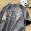 Moda Juvenil de Tendencia Camiseta de Manga Cinco Puntos para Hombre Cuello Redondo Nuevo Estándar Estilo Ciudad Moda de Verano Marca