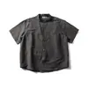Conjunto de Três Peças Nova Camisa Chinesa Retrô com Gola Alta Masculina Manga Curta Jaqueta Top de Verão 1269C2