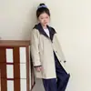 Gabardina Nueva de Primavera para Niñas, Chaqueta Casual de Longitud Media con Capucha para Niñas