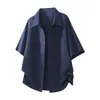 2026 Verano Nuevo Color Sólido Transpirable Cómodo Moderno Lyocell Lino Manga Corta para Hombre Moda Versátil Camisa
