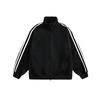 Sudadera Cardigan Catteeius Retro Americano de Moda con Tres Rayas para Hombre Talla Grande Chaqueta para Pareja