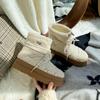 Correa Bonita Cordón Cintura Ceñida Cálidas Mao Mao Suela Gruesa Botas de Nieve para Mujer Invierno Forradas de Felpa Cálidas Botines Cortos de Algodón