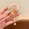Laço de Cabelo Infantil Estilo Chinês com Flor e Borla Menina Estilo Antigo Laço de Cabelo Hanfu Elástico Fofo Laço de Cabelo Acessórios de Cabelo