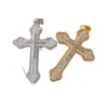 Moderna Cadena de Suéter para Unisex con Colgante de Cruz de Hielo Completo de Diamante Estilo Hip-Hop Chino Retro Versátil