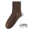 Calcetines de otoño para mujer, de algodón puro, hasta la pantorrilla, al por mayor, calcetines para mujer 100% algodón que absorben el sudor y resisten los olores, calcetines antibacterianos de caña suelta para maternidad para primavera