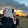 Gorro de lana tejido a rayas patchwork de felpa estilo étnico para mujer, engrosado y cálido, adecuado para otoño e invierno, con protección para las orejas