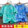 Camiseta de Manga Corta de Algodón para Niños con Estampado Integral, Ropa de Verano a la Moda, Nuevo Estilo 2022, Top Delgado y Holgado de Media Manga para Niños Mayores