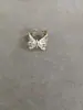 Hermoso Anillo Abierto Vintage Dorado Café Mariposa para Mujer con Diseño Único, Anillo Índice Iris