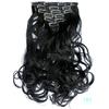 Fabricantes de perucas atacado 7-piece fibra química clipe peruca 16 cartão longo cabelo encaracolado Europa e os Estados Unidos comércio exterior explosões transfronteiriças