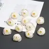 Cabeças de flores de botão de chá artificiais para artesanato DIY, acessórios de cabelo, corsages, decorações de chapéu, paredes de flores de casamento, flores artificiais no atacado