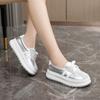 [Personalizado] Zy1810 Nuevos Zapatos de Mujer de Cuero Transpirables de Combinación de Colores 2024 Otoño Casual Versión Coreana Aumentada Resistentes al Desgaste Gruesos