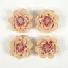 30 piezas de cabezas de flores de rosa artificiales de estilo europeo color champán, materiales DIY para hacer pasadores, marcos de fotos y arreglos decorativos, flores de seda