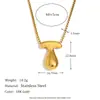 Moda Europeia e Americana Simples Nicho Personalidade Hip Hop Explosões Colar Aço Inoxidável Banhado a Ouro 18K Colar com Letras Bolha para Mulheres