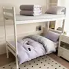 Nuevo Modelo 2026 Conjunto de Tres Piezas Color Sólido Bicolor 100% Algodón para Estudiantes, Compra Única para Dormitorio Universitario Conjunto de Seis Piezas 100% Algodón