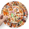 50 piezas de pegatinas de mono punch solitario, bestseller transfronterizo, popular animal de dibujos animados, pegatinas decorativas impermeables para teléfono DIY