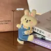 Llavero de peluche de tela de dibujos animados estilo coreano, lindo conejo que camina, oso y perro llavero para bolsas