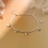 Pulsera de Plata Pura 990 Mariposa Amor Doble Capa para Mujer, Dulce Diseño de Nicho, Joyería de Plata Pura de Alta Gama, Regalo de Cumpleaños