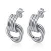 Aretes de Moda Transfronteriza de Acero Inoxidable para Mujer, Oro, Nicho, Lujo Accesible, Moda de Alta Gama, Aretes al por Mayor
