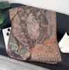 Outono Inverno Retro Planta Flor Borla Grande Xale Feminino Estilo Étnico Fotografia de Viagem Roupa Externa Quente Proteção para o Pescoço Lenço Longo