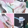 Cepillo Multifuncional de Cinco Lados para Zapatos, Cepillo de Cerdas Duras, Cepillo de Plástico para Lavandería, Cepillo de Limpieza para Zapatos del Hogar con Mango Largo, Cepillo para Lavar Zapatos en Forma de Anillo