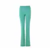 Conjunto de jaqueta curta com zíper e capuz iaiamgia slim fit e calça com estampa de letras e design de costura em contraste
