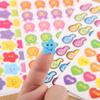Nuevas pegatinas de dibujos animados para niños, recompensas para el aula de profesores, pegatinas de cara sonriente con estrella de cinco puntas y flores rojas para estudiantes, venta al por mayor