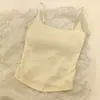 Camisola plisada de diseño picante puro y dulce de verano con copas para mujer, adecuada tanto para llevar debajo como por encima, top ajustado para chica joven