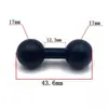 Acessório de suporte de fone de ouvido com parafuso de metal 1/4 para 17/20/25/cabeça esférica, haste de conexão M10 para espelho retrovisor de motocicleta