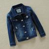 Roupas infantis uma geração de primavera e outono novo meninos e meninas jeans casual jaqueta stretch infantil jaqueta jeans infantil