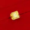 Anillo de la Fortuna Chapado en Oro para Hombres, Anillo Abierto Audaz de Imitación de Oro de Nicho de Lujo Ligero para Personas de Mediana Edad y Mayores, Color Duradero