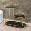 Estante de Almacenamiento de Escritorio Multicapa de Lujo Ligero para Baño Organizador de Tocador Estante de Almacenamiento de Cosméticos para Lavabo de Baño