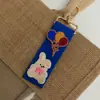 Llavero Colgante Bordado de Dibujos Animados Coreanos Taller Artesanal DIY Correa de Cinta de Algodón para Llaves Recuerdo Lindo