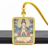 Thangka Dourado Pintado à Mão Doze Santos Padroeiros do Zodíaco Samantabhadra Pingente Thangka Estável Colar Thangka Masculino e Feminino Atacado