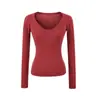 Suéter de Punto de Manga Larga Color Sólido Simple Cuello en V Estilo Puro Deseo Moda Otoño e Invierno Versátil Ajuste Delgado Capa Base Top para Mujer