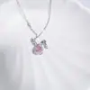 Agradable Collar de Conejo Rosa Dulce Lindo Collar de Nicho Joker Zodiaco Femenino Año del Conejo Año del Año de la Vida