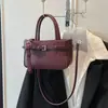 Bolsa de Mão Quadrada Pequena Simples Estilo Coreano para Mulheres Nova Coleção Primavera 2026 Moda Casual Textura de Alta Qualidade Bolsa de Ombro Transversal