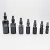 Botella de Aceite Esencial Negra Spot 15ml Botella de Perfume 30ml Botella de Loción 50ml Botella de Vidrio Botella de Juego de Aceites Esenciales