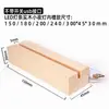 Luz de Noche Luminosa Madera de Haya Rectangular Base Luminosa Carga USB Luz de Noche DIY Acrílico Madera Maciza Luz de Noche