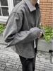 Abrigo hiphop europeo y americano sentido de alta gama caballero protector de mano chaqueta de hombre rufián guapo sentido del diseño callejero frito nicho superior moderno
