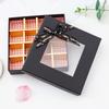 Caja cuadrada con ventana abierta 25 caja Caja de chocolate rosa caja de flores de jabón caja de regalo regalo caja de dulces venta al por mayor personalizado