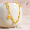 Color de larga duración oro Vietnam calabaza lirio de los valles orquídea universal todo-combinable collar de doble gancho esmalte nueva cadena clavicular china