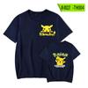 Camiseta de manga corta de algodón de verano para hombre y mujer con estampado de dibujos animados de Pokémon, de gran venta transfronteriza, con personalización.