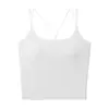Camiseta regata de algodão canelado de linho com costas bonitas para mulheres, peça única com bojo no peito para mulheres, para primavera e verão, para usar por dentro ou por fora, não precisa usar sutiã