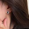 Pendientes Clásicos de Zirconia Negra de Temperamento Pendientes Microincrustados para Ropa de Trabajo y Oficinistas para Usar Diariamente con Textura Completa y Pendientes al por Mayor