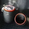 Cubo de Basura para Coche Multifuncional Plegable Telescópico Cubo de 4 Litros Bolsa de Basura Organizador de Almacenamiento Creativo